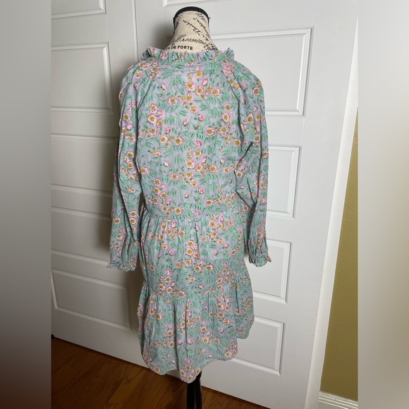 Roller Rabbit X Erica Wilson Nantucket Blue Rosa Allover Janni Dress Floral - Picture 4 of 8